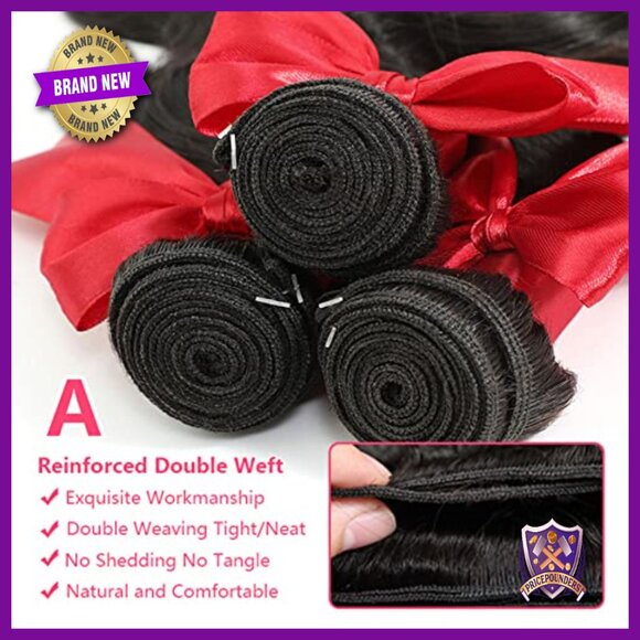 10A Brazilian Body Wave Human Hair Bundles 20-24 Inch 3 Pack main image 3